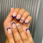 French blue evil eye nails