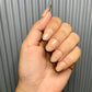 Nude french chrome nails