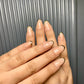 Nude french chrome nails