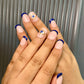 French blue evil eye nails