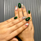 Red green christmas nails
