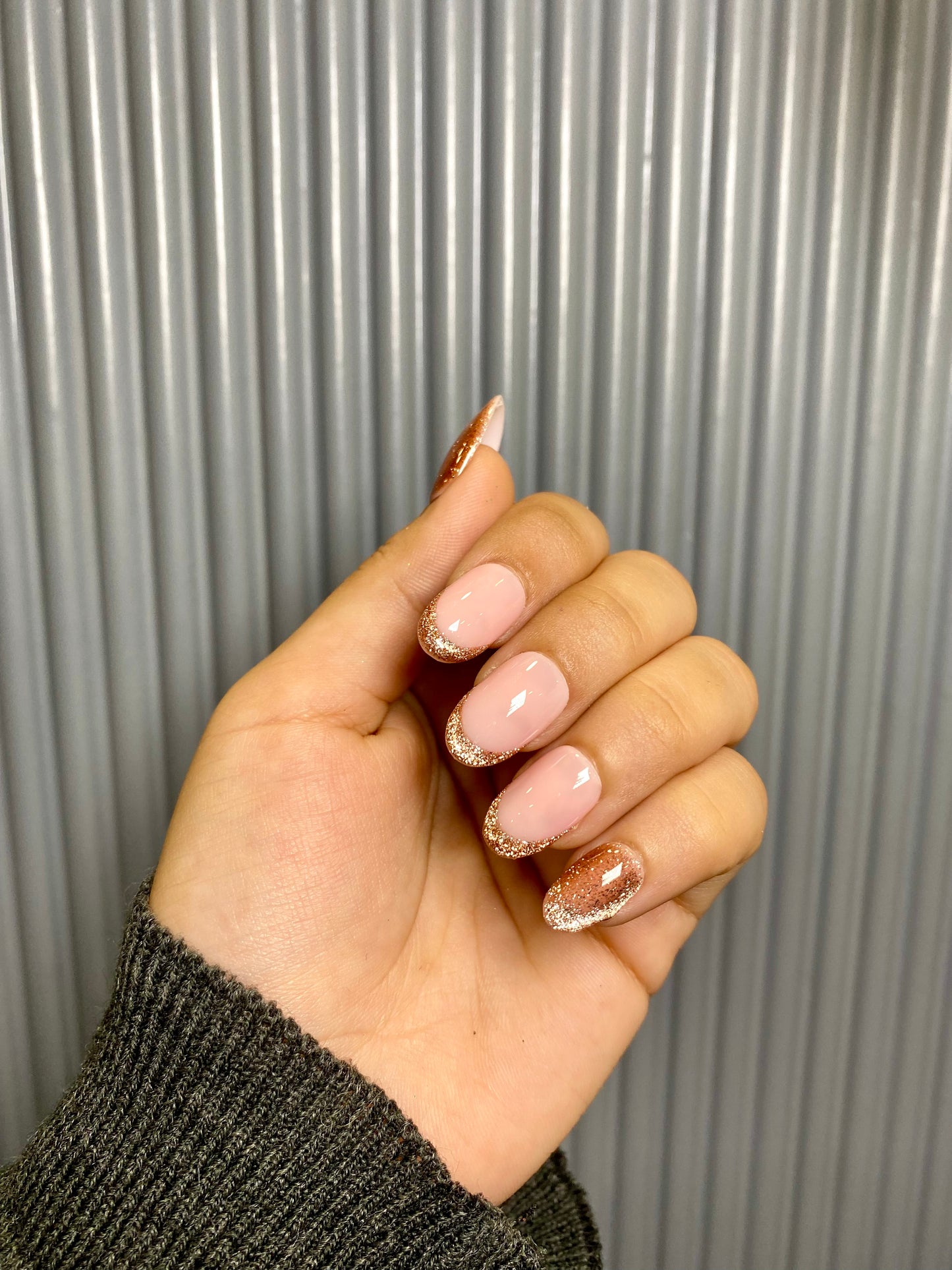 Cat eye french nails