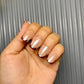 Brown chrome french nails