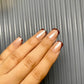 Brown chrome french nails