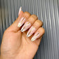 Chrome line french nails
