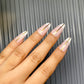 Chrome line french nails