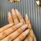 Golden french nails