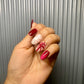 Red Cat eye Christmas nails