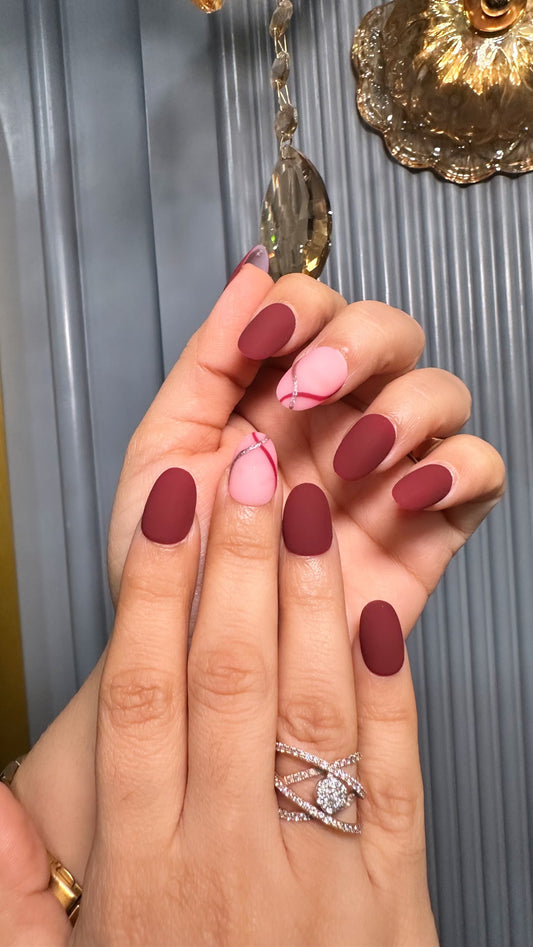 Maroon Crush - Oval