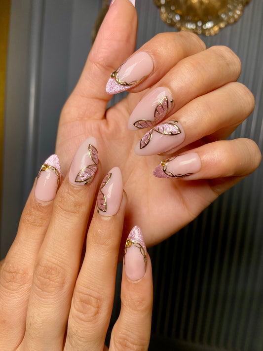 Butterfly cat eye nails