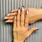 Blue chrome cat eye nails