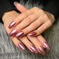 Pink chrome nails