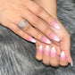 Ombré nails with stones