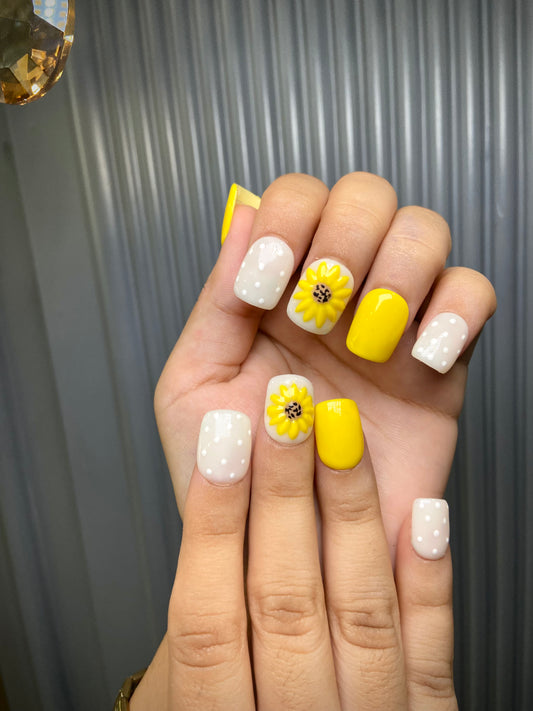 Polka Petals - Short Square