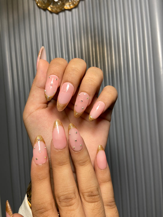 GOLD FRENCH STONE NAILS