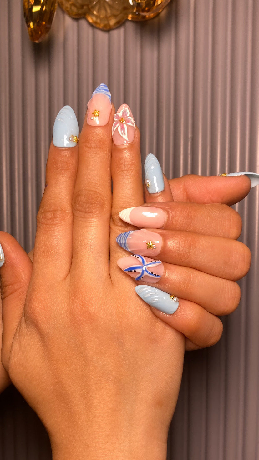 Beach star fish nails