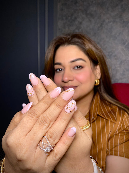 Pink Luxe Flakes - Oval