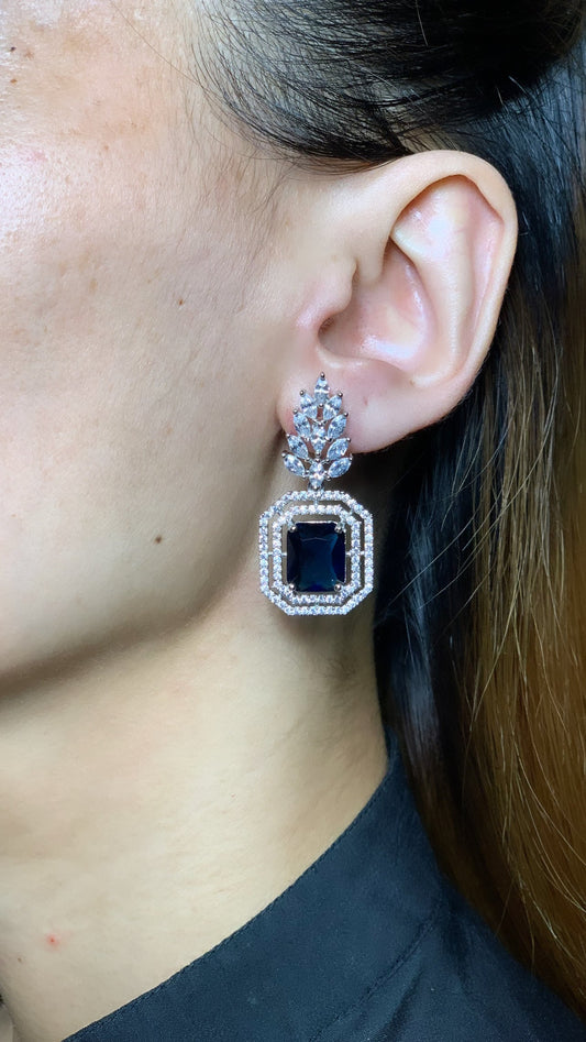 AD Blue Sapphire Earing