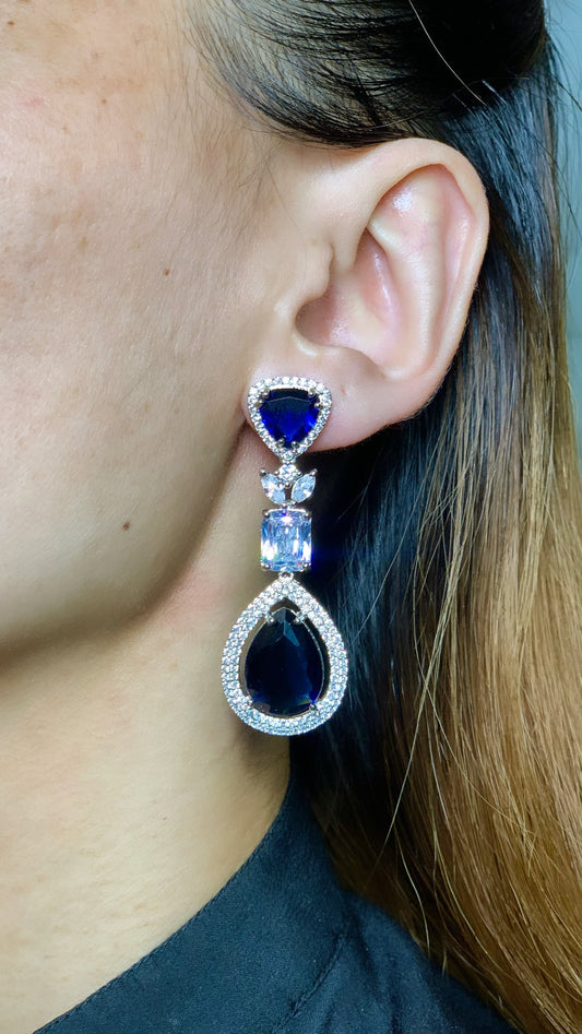 AD Blue Sapphire Earing