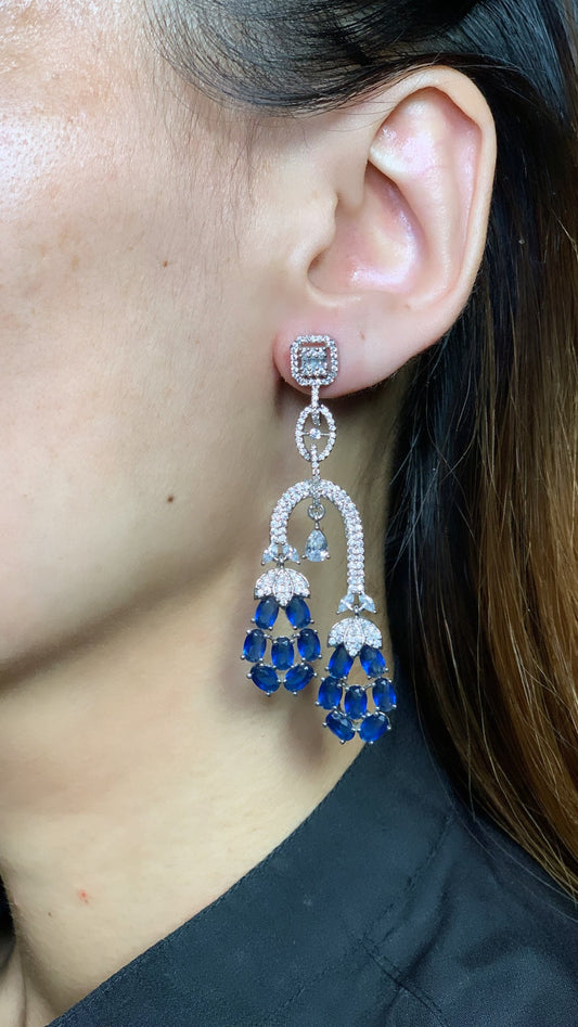 AD Blue Sapphire Earing