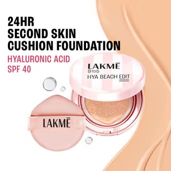 LAKME 9 TO 5 HYA BEACH EDIT CUSHION FOUNDATION SPF40