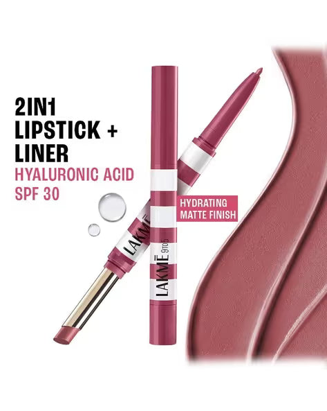 LAKME BEACH EDIT SPF 30 LIPSTICK + LINER