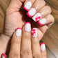 Pink French Floral - Short Square