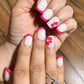 Pink French Floral - Short Square
