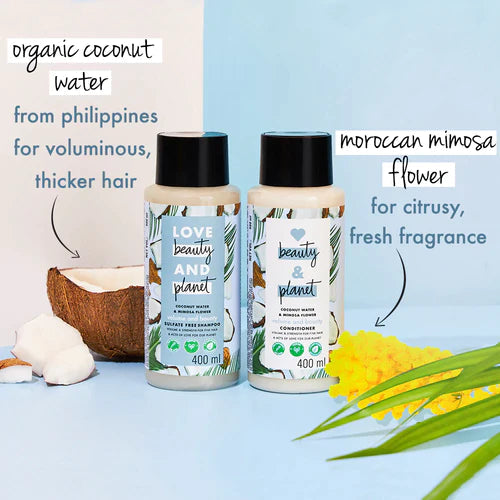Love Beauty & Planet Coconut Water & Mimosa Flower Paraben Free Volume and Bounty Conditioner - 200ml