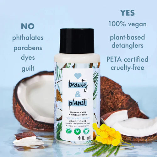 Love Beauty & Planet Coconut Water & Mimosa Flower Paraben Free Volume and Bounty Conditioner - 200ml