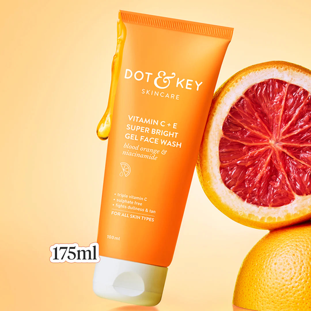 dot & key vitamin c + e super bright gel facewash 100ml