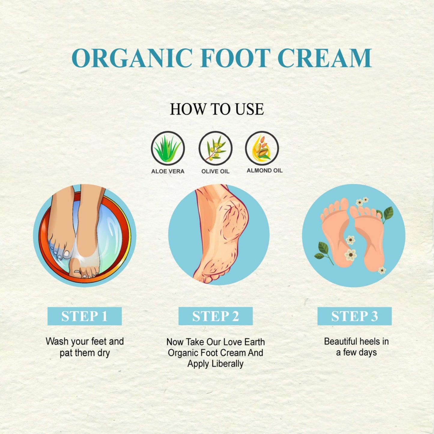 Love Earth Organic Foot Cream - 50g
