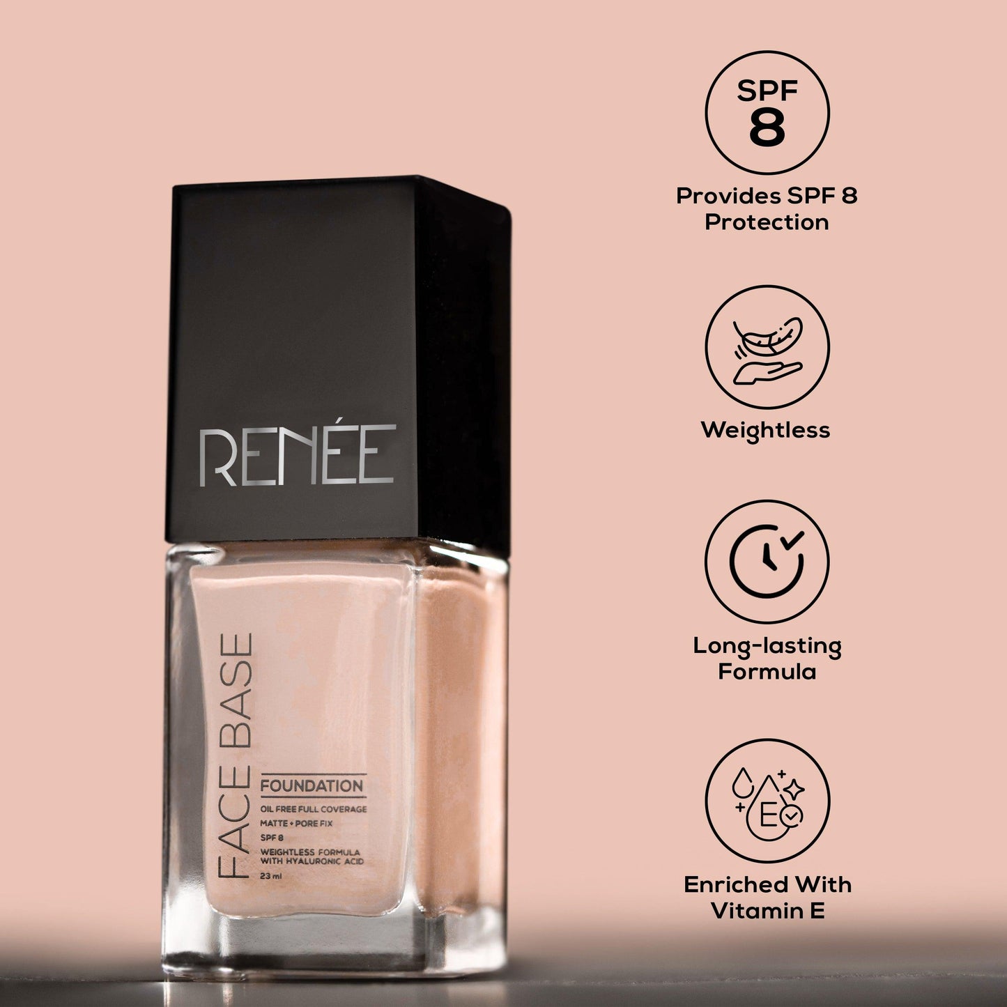 Renee Face Base Liquid Foundation 23ml - Creamy Latte