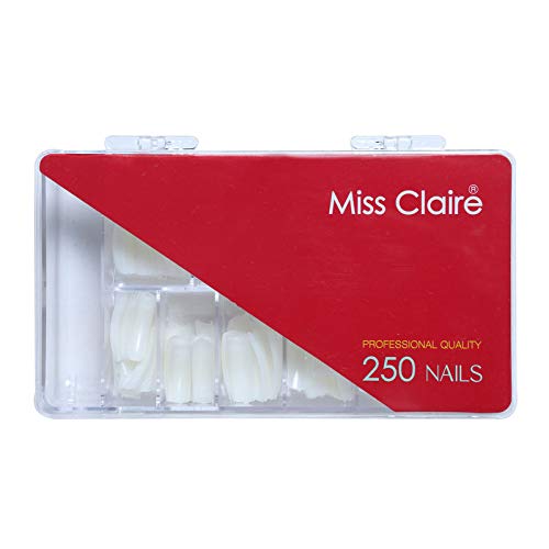 Miss Claire Miss Claire 250 Nails Tips Hm05-Natural, White, 1 Count