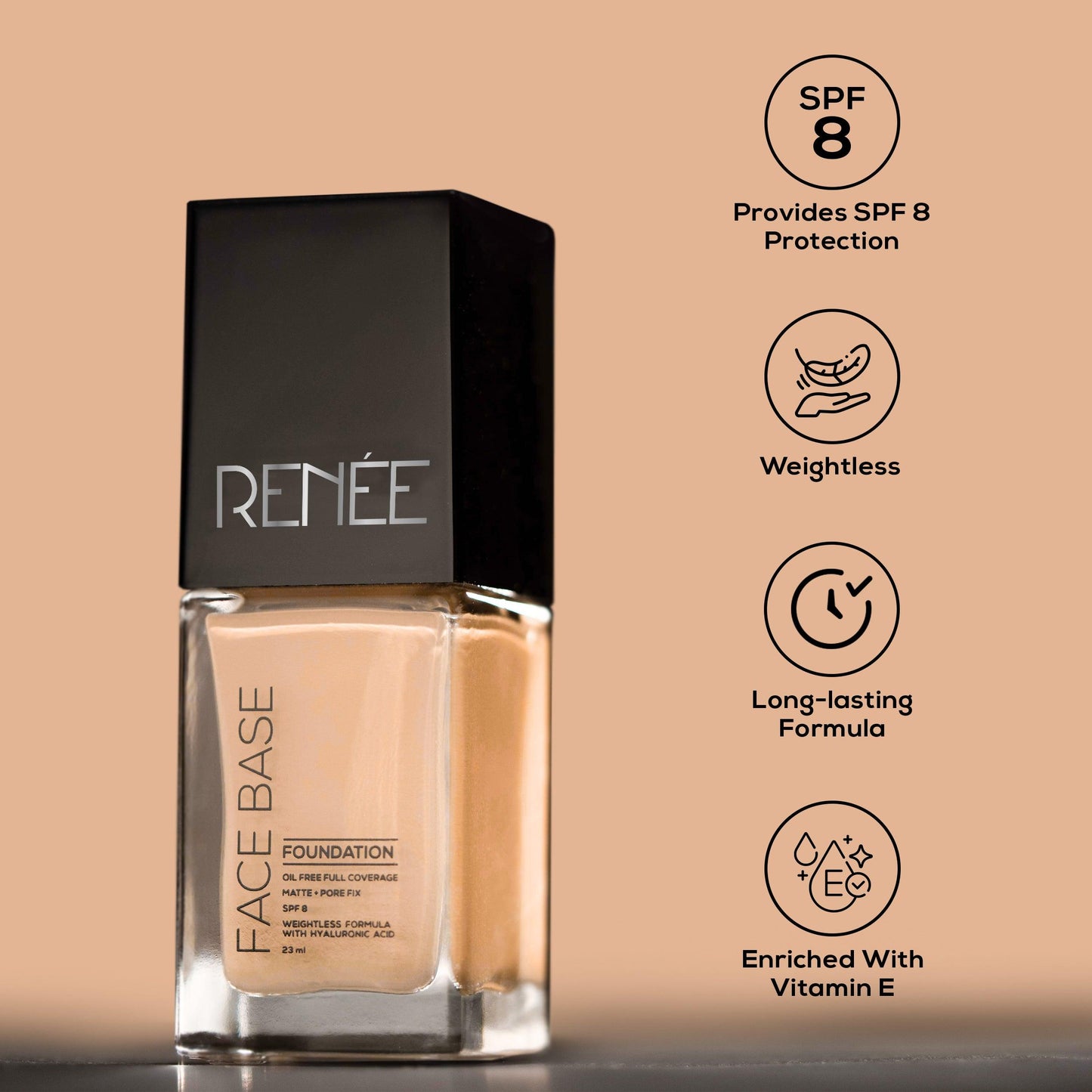 Renee Face Base Liquid Foundation 23ml - Mocha