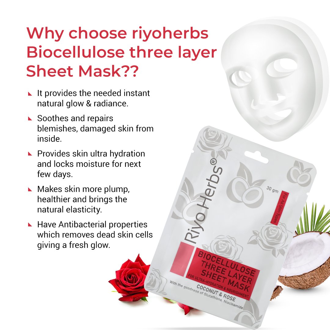 Riyo Herbs Bio cellulose Three Layer Sheet Mask