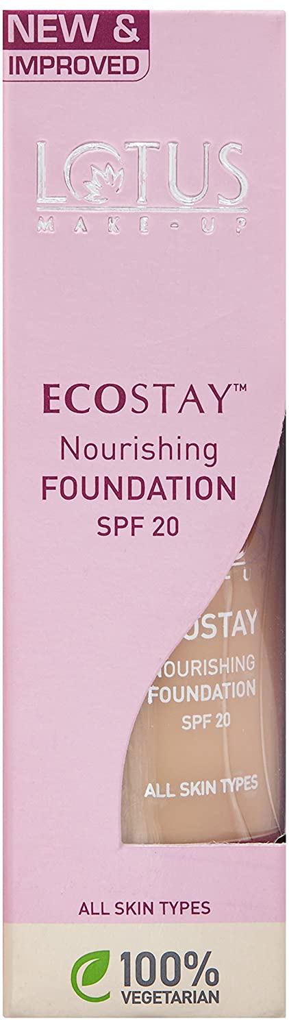 Lotus Herbal Roll over image to zoom in Lotus Herbals Ecostay Nourishing Foundation SPF 20, Royal Ivory, 30ml