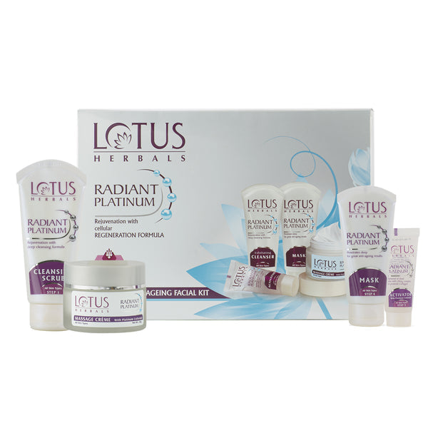 Lotus Herbal Radiant Platinum Cellular Anti-ageing Salon Grade Facial Kit