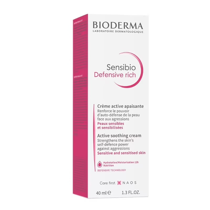 Bioderma Sensibio Defensive Rich Active Soothing Cream Hydration/Moisturisation 12h Nutrition- Soni Cosmetic
