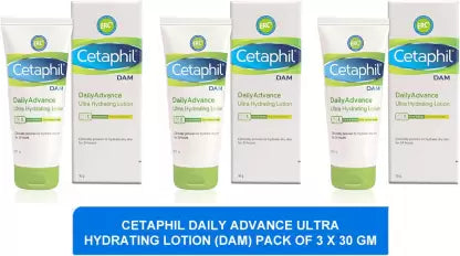 Cetaphil Daily advance ultra hydrating lotion(DAM) 30g for all skin, pack of 3*30g  (90 ml)