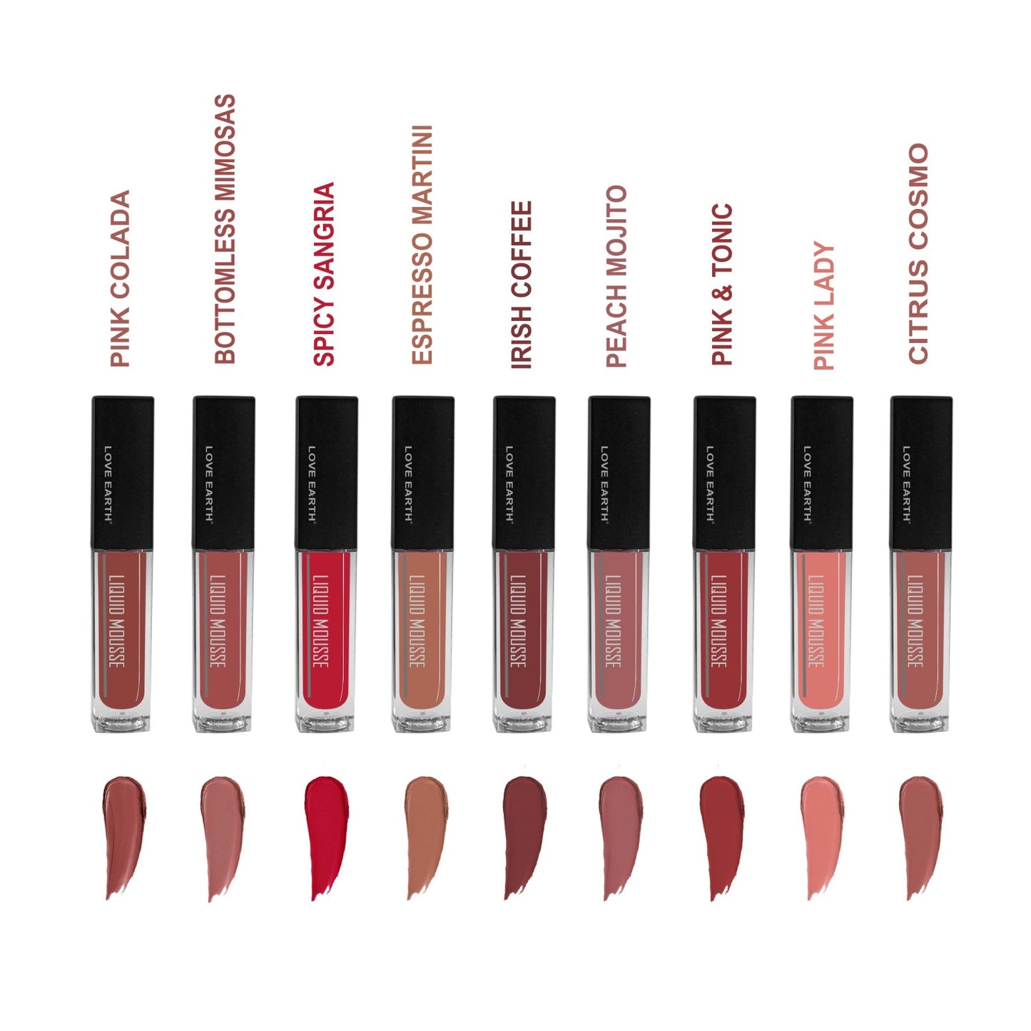 Love Earth Liquid Lipstick Pack Of 9 - Minis