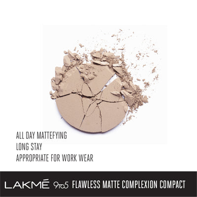 Lakmé 9to5 Flawless Matte Complexion Compact - Almond