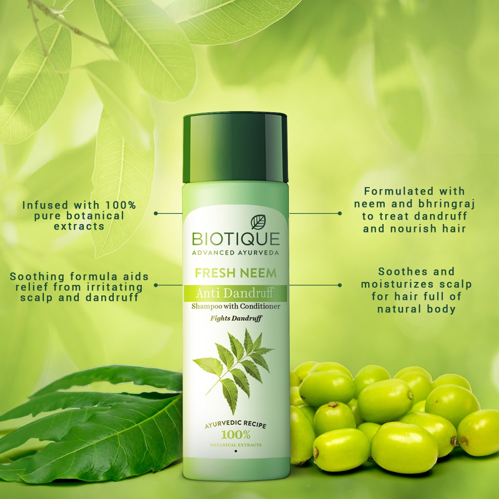 Biotique Fresh Neem Anti Dandruff Shampoo & Conditioner 120ml