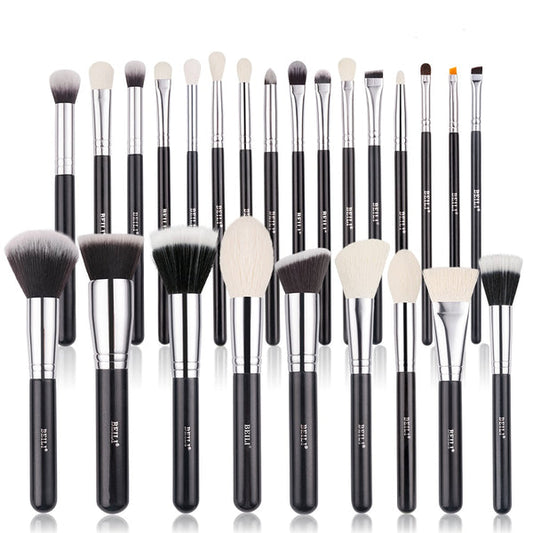 Beili Classic Black Goat Hair Makeup Brush Set(25Pcs) - B25