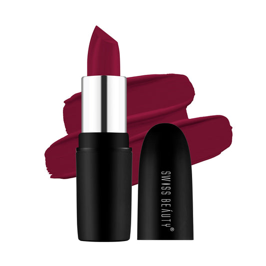 Swiss Beauty Pure Matte Lipstick BOLD-WINE