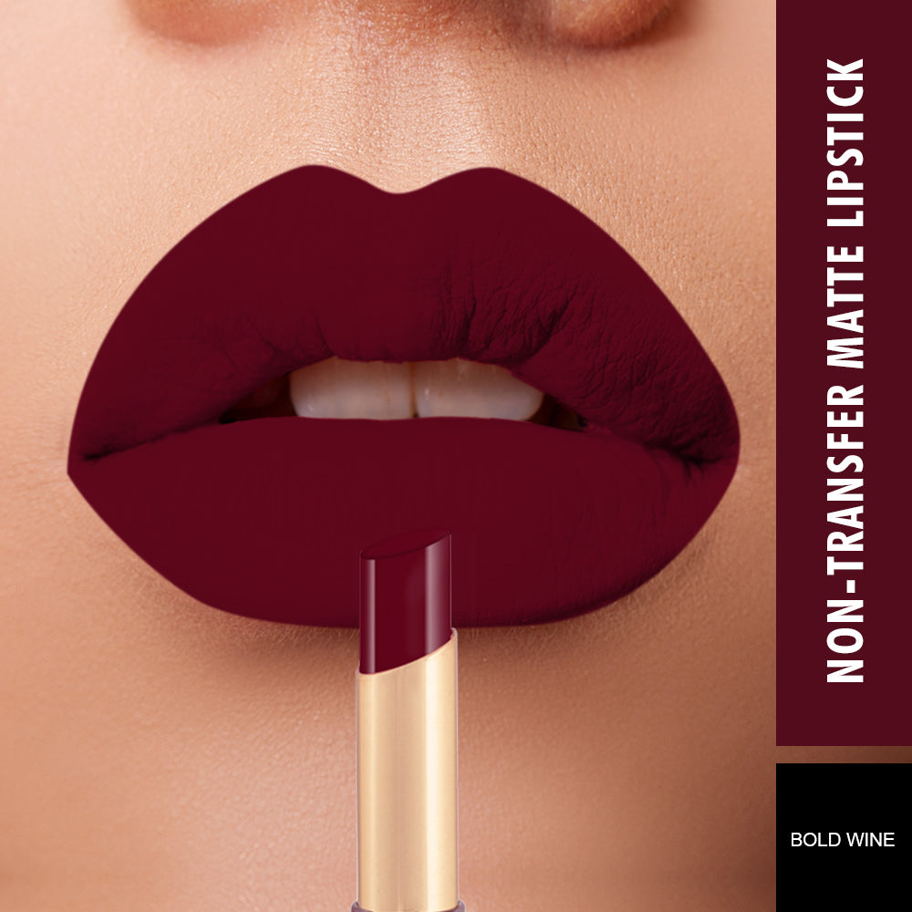 Swiss Beauty Non-transfer Matte Lipstick BOLD WINE