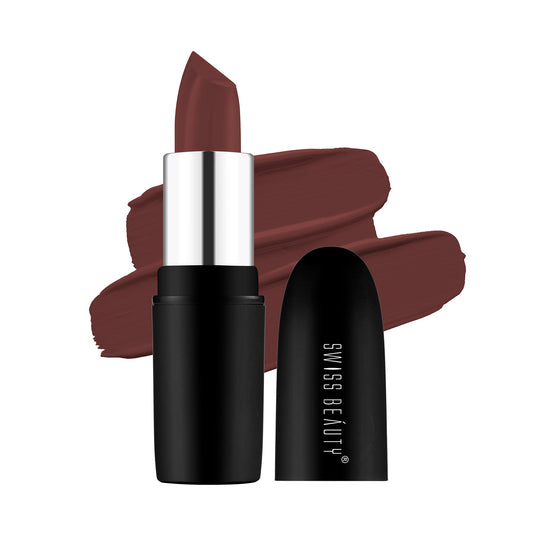 Swiss Beauty Pure Matte Lipstick BRANDY-HARRINGTON