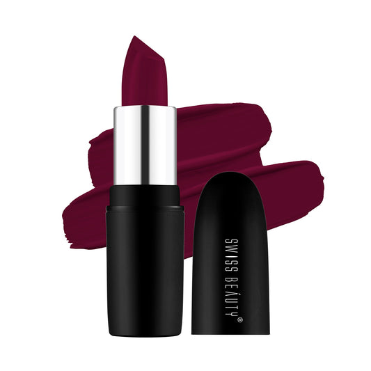 Swiss Beauty Pure Matte Lipstick BURGUNDY