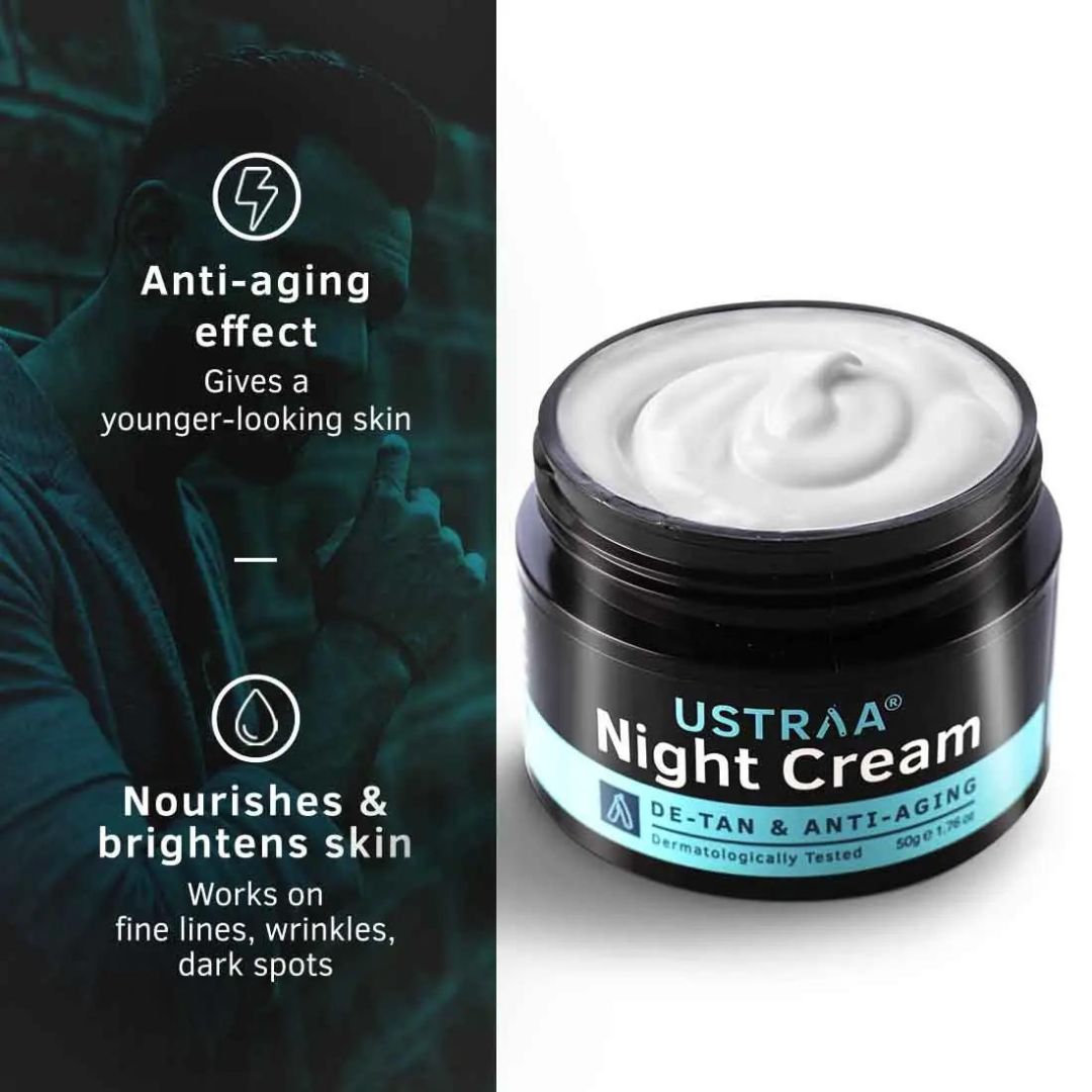 Ustra  Night Cream - De-tan and Anti-aging - 50g