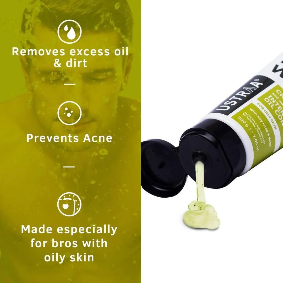Ustra Face Wash - Oily Skin (Checks Acne & Oil Control) - 200g